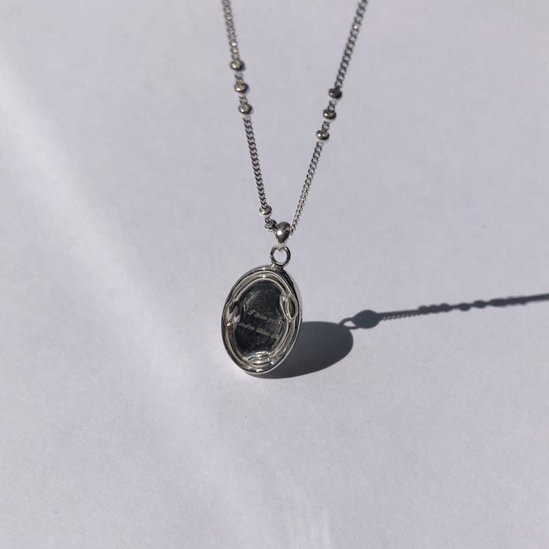 Mirror necklace (각인 목걸이, 타원목걸이)