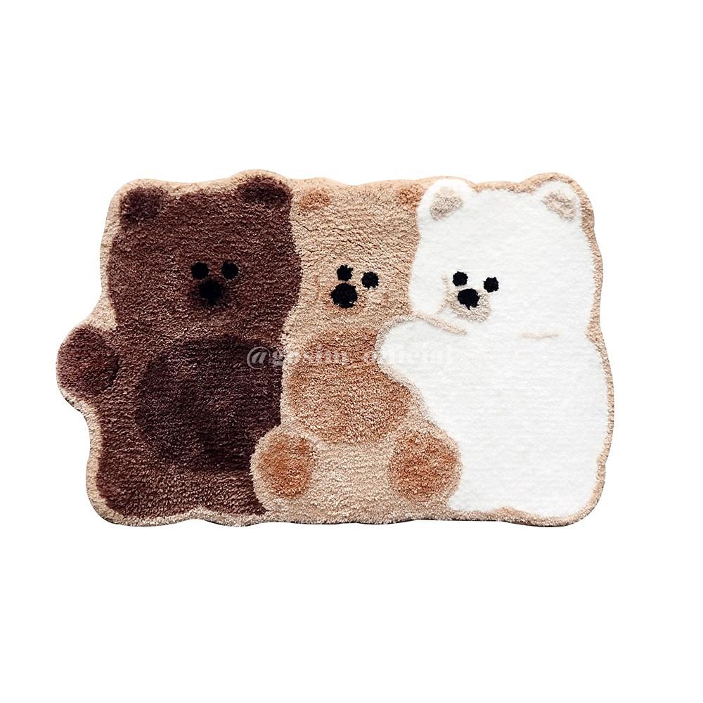 고심 곰돌이 발매트 귀여운 매트 침실 소파 현관 거실 주방 94x60cm