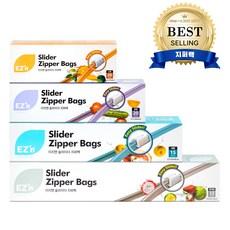 이지엔 슬라이더 지퍼백 특대형 12매 + 대형 15매 + 중형 20매 + 소형 20매 4종 세트