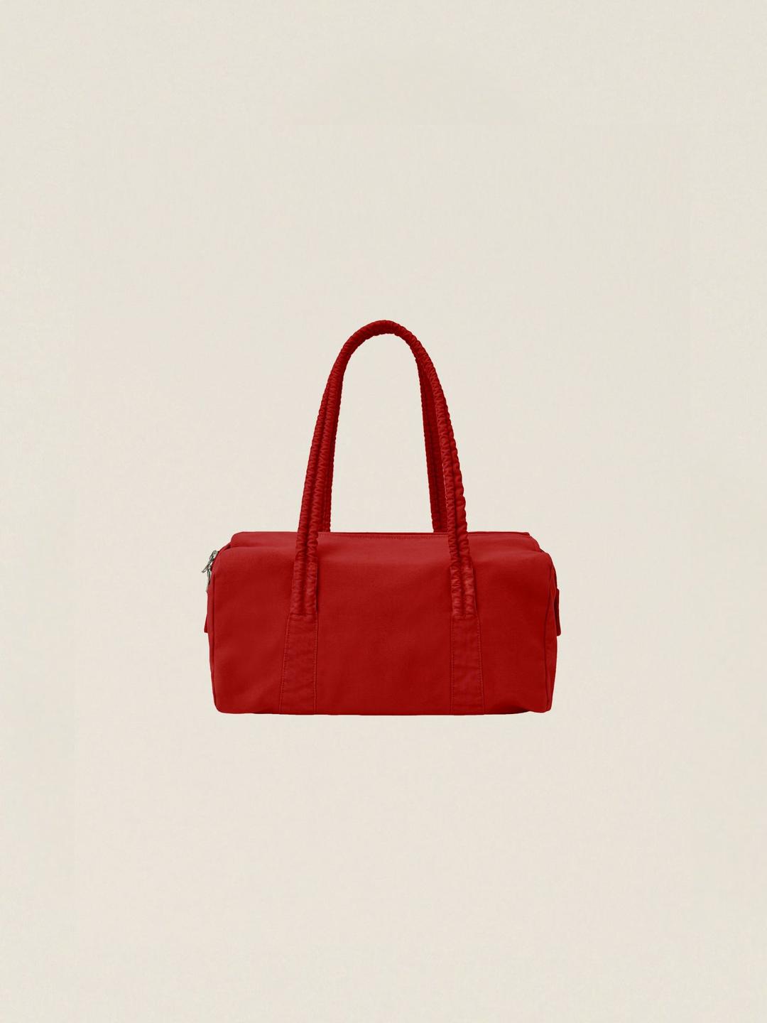 GARMENT DYED DUFFLE BAG (SMALL)  RED