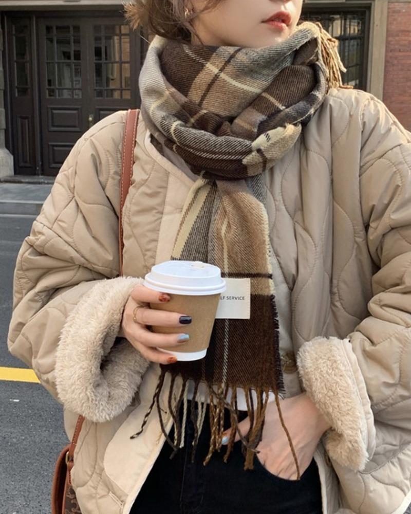 마드라스 체크 머플러