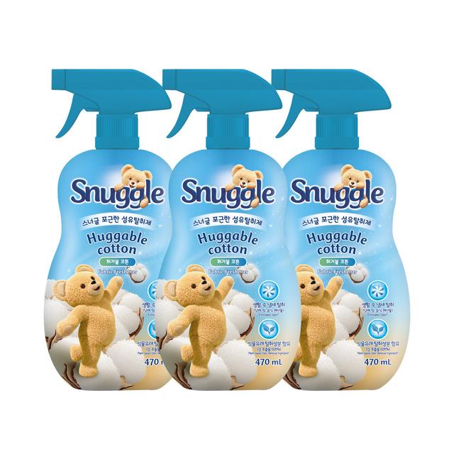 스너글 섬유 탈취제 허거블 코튼 470ml 3개 : 유니레버스토어