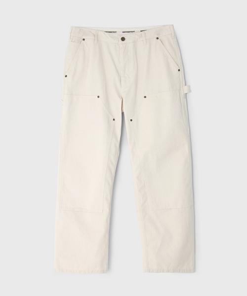 TWILL DOUBLE KNEE PANTS (NATURAL)