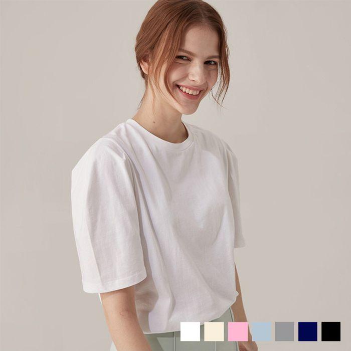 Curved short sleeve tee - 7colors