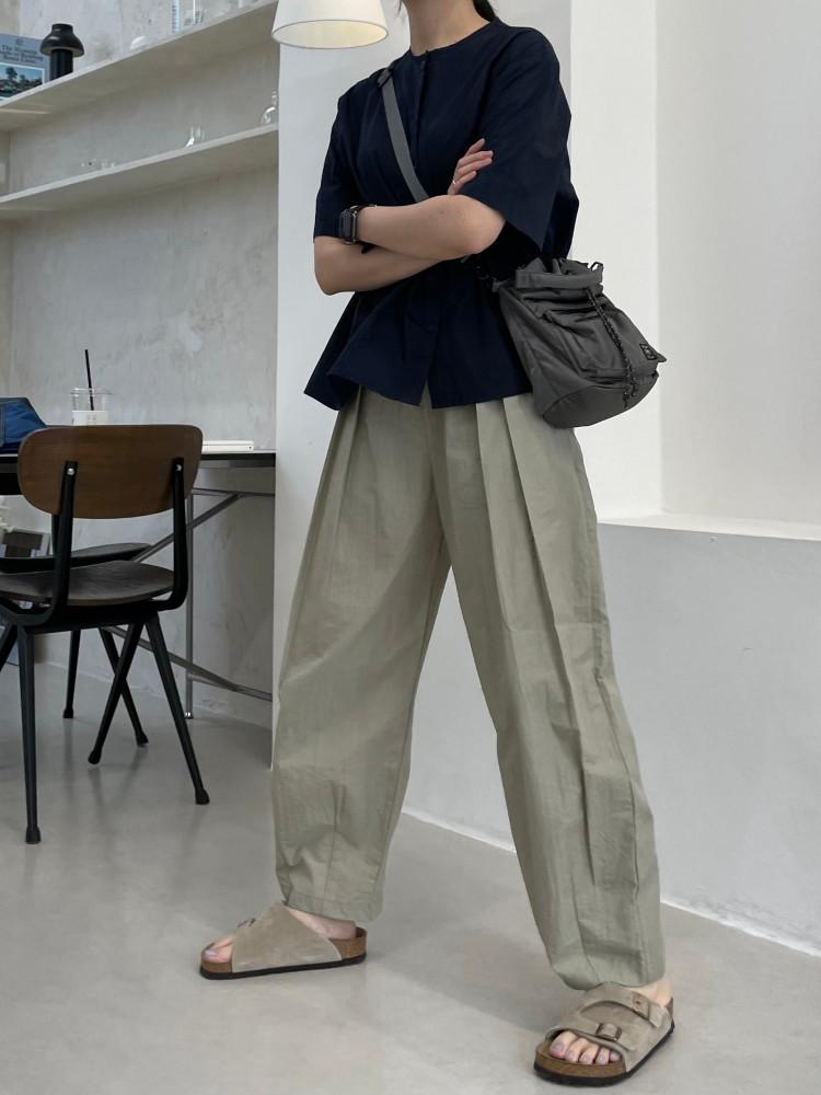 러슬 턱 밴딩 팬츠 ( 2colors )