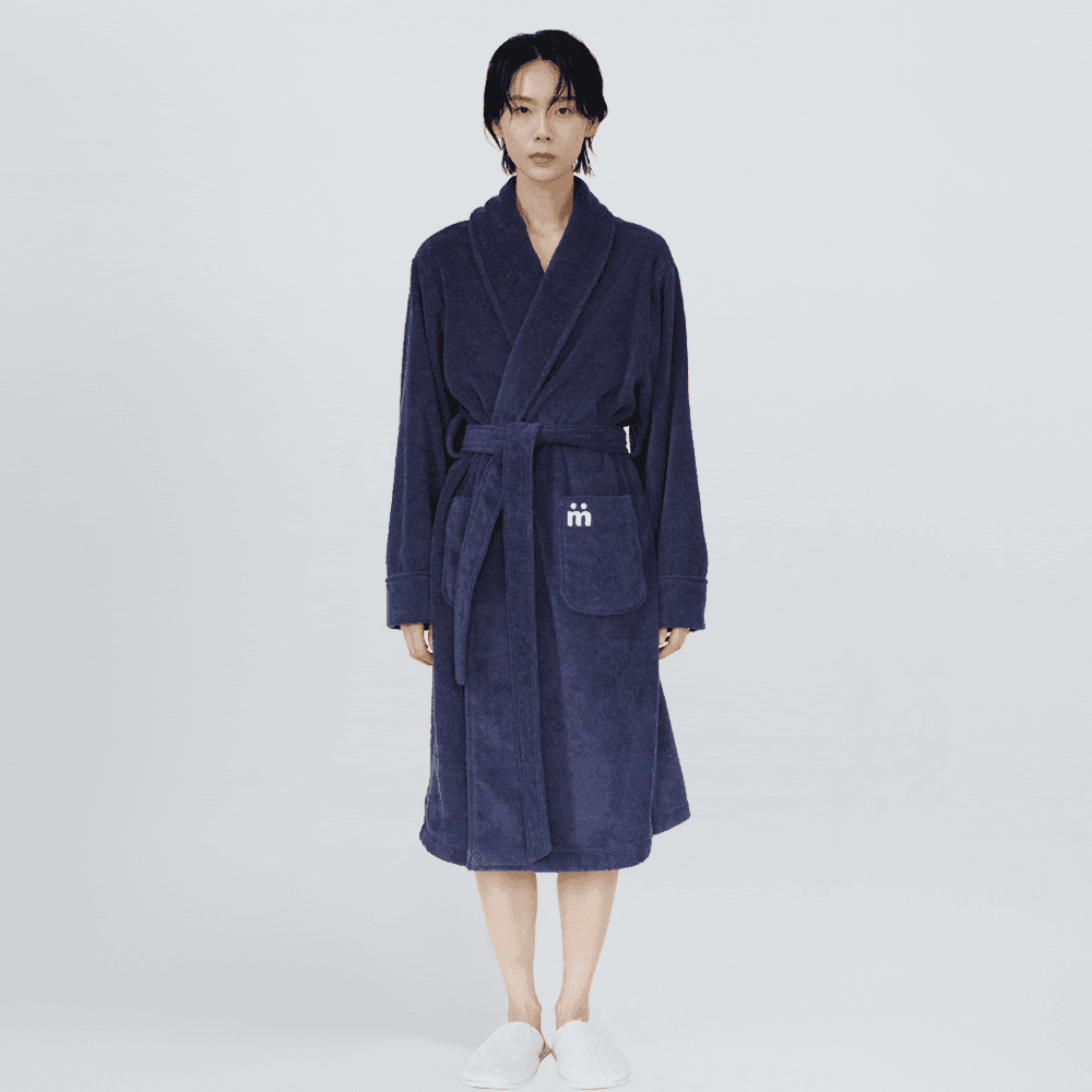 [29CM 단독] 클래식 롱 로브, [오션 네이비]
