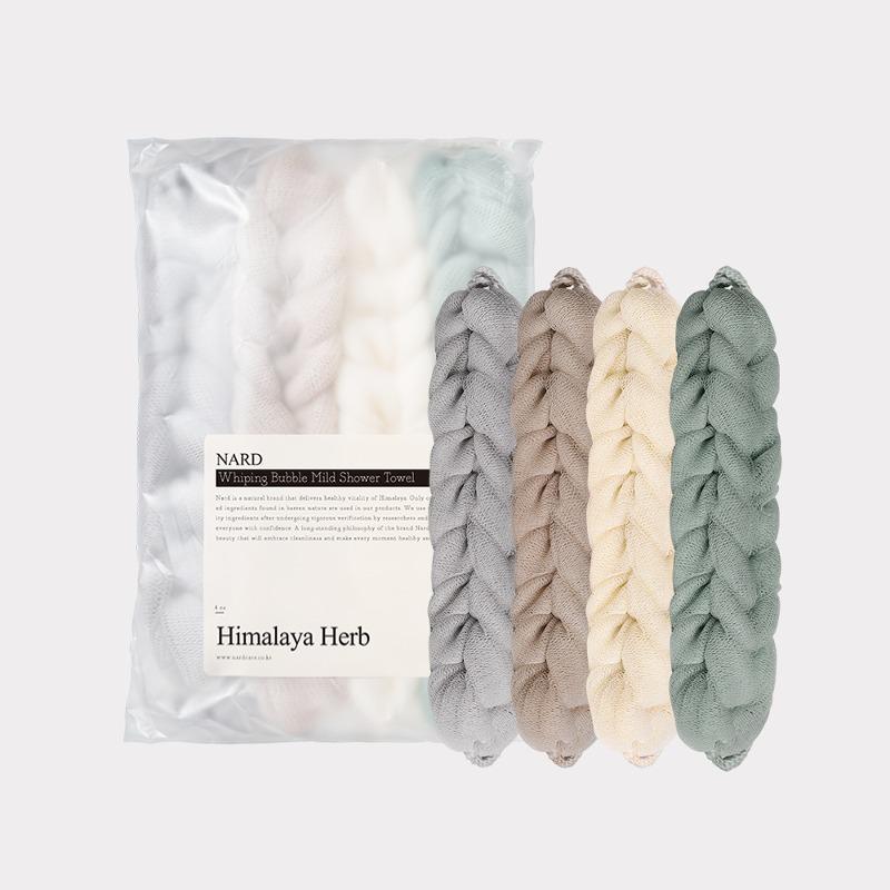 나드 휩핑 버블 저자극 샤워 타월 80g 4개입