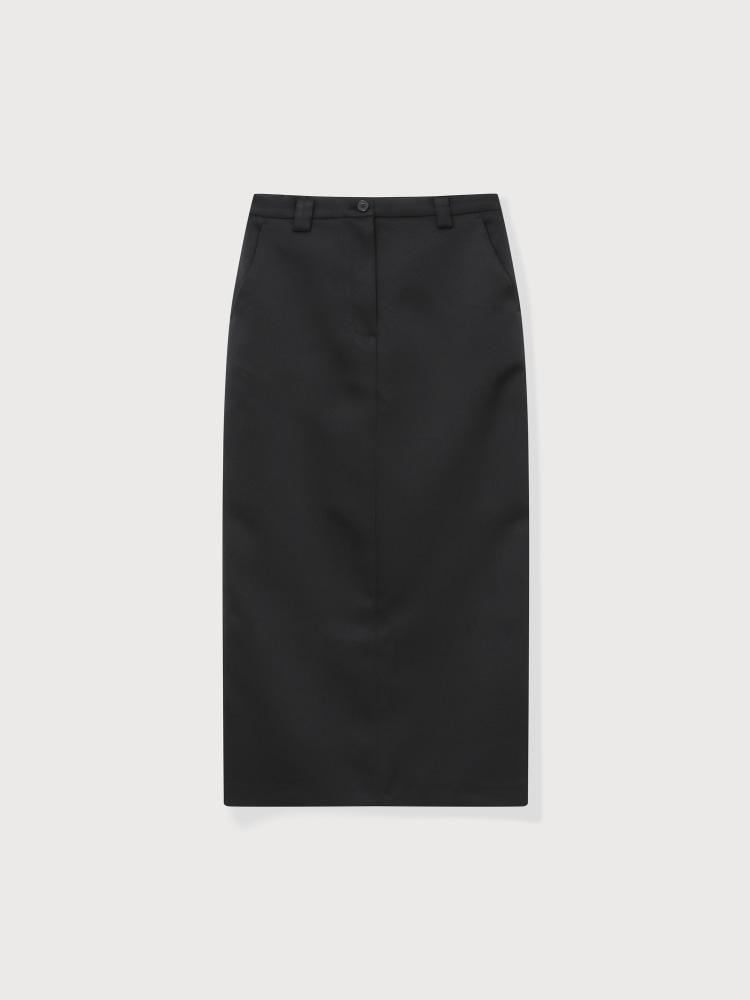 REN LONG SKIRT - BLACK