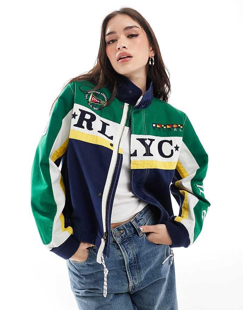 레이싱 자켓 블루 & Racing   Jacke in Blau und Grun 207461218BUNT