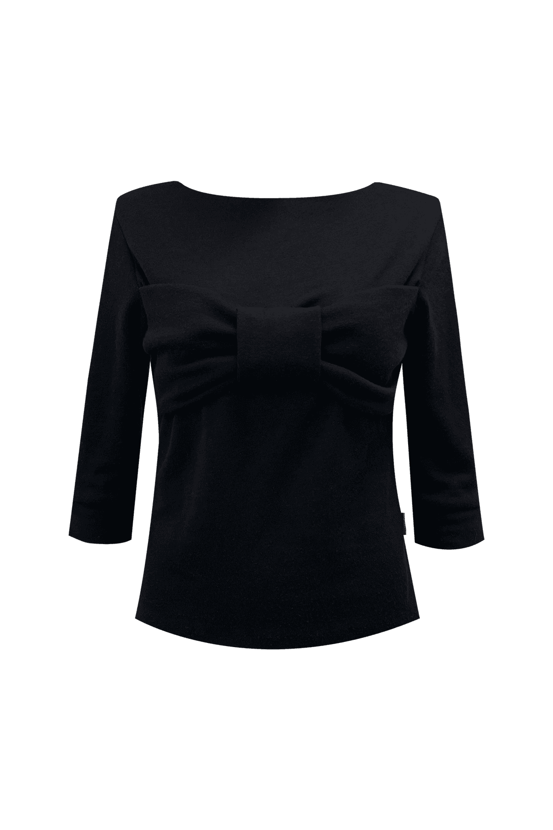[03.17 순차 출고] BOW HALF TEE (BLACK)