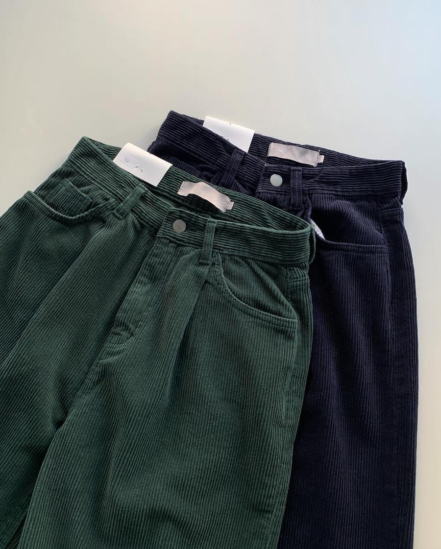 | NEW | PINTUCK WIDE coduroy pants