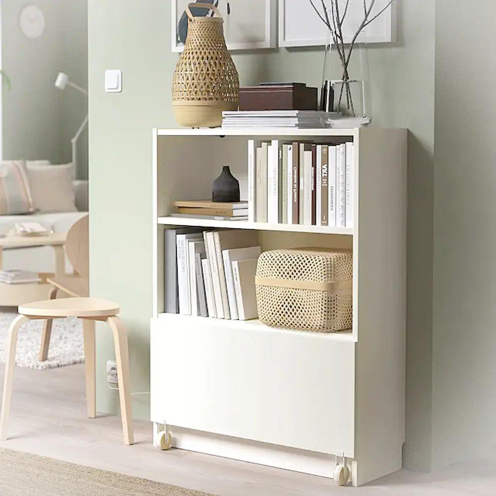 서랍책장 이케아빌리 거실책꽂이 낮은 바퀴책장 800