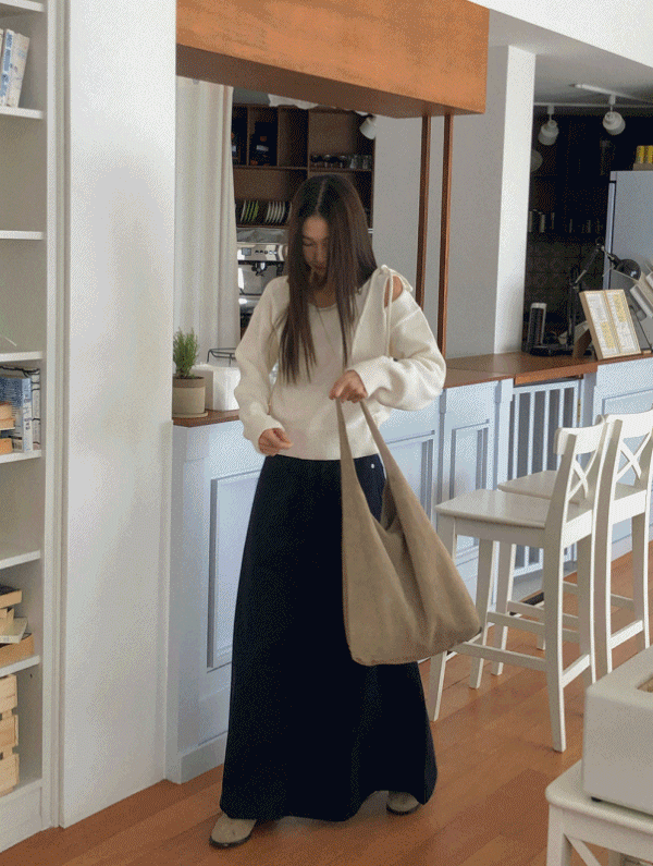 우티 비죠벨트코튼맥시스커트