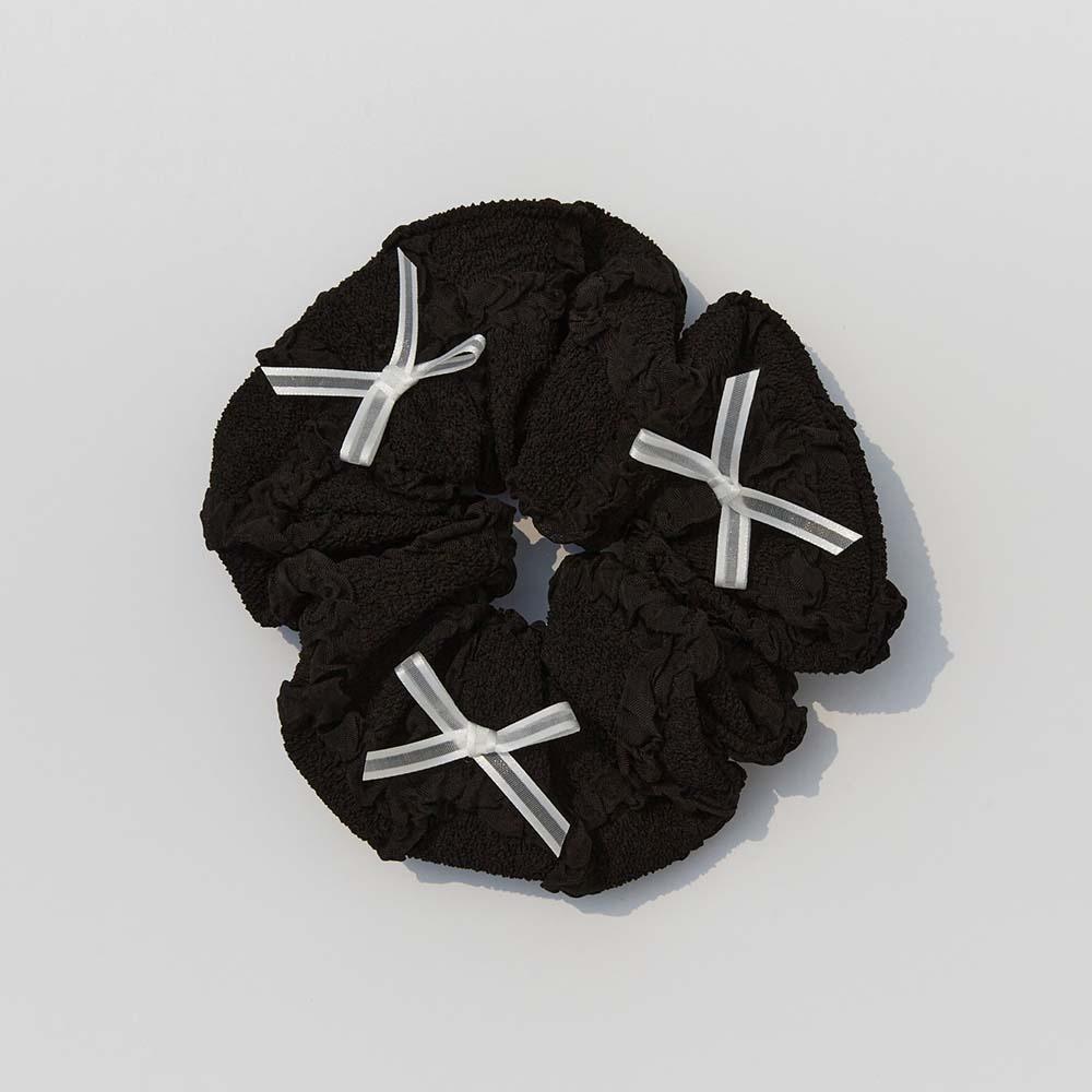 petit puff scrunchie - noir
