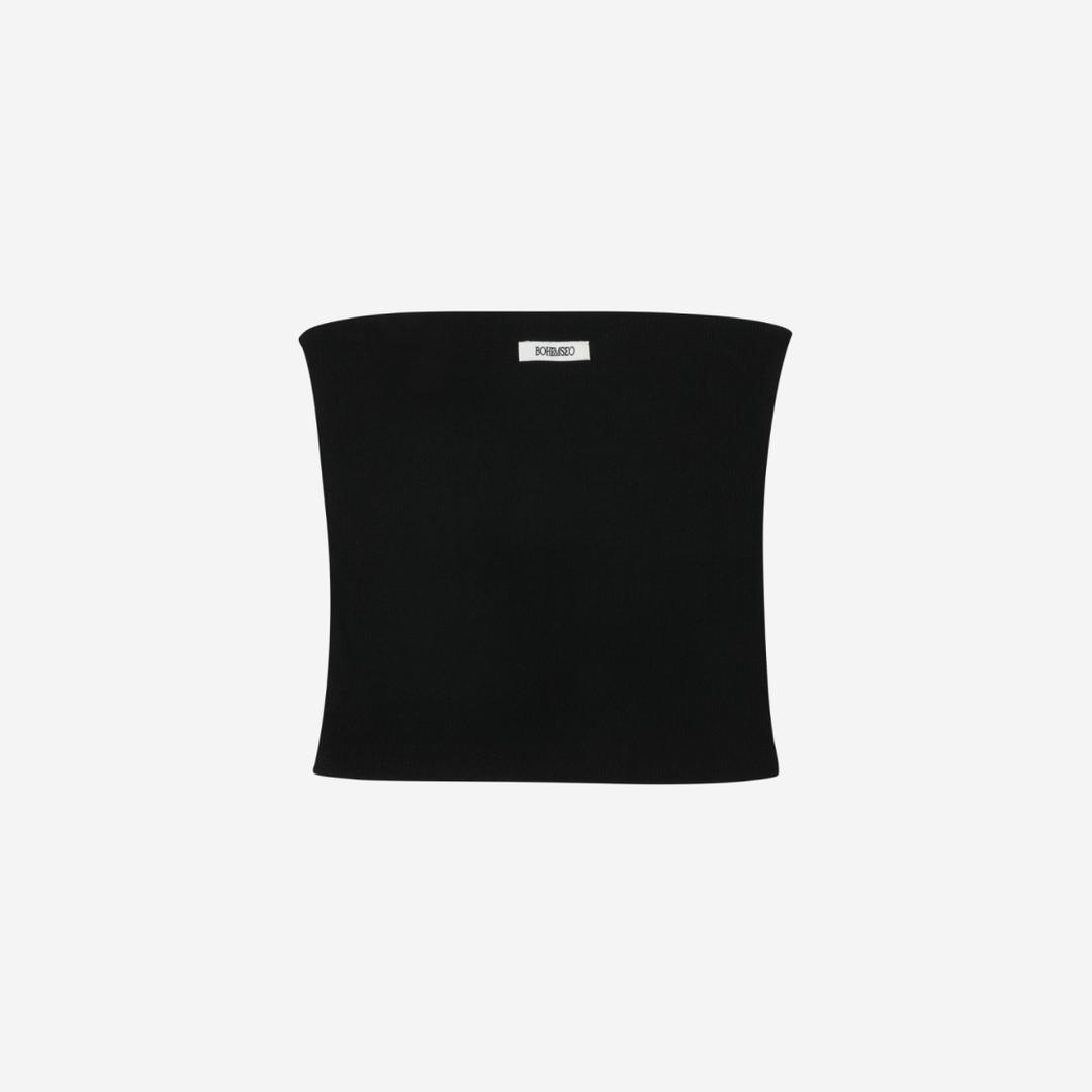 (W) Bohemian Seoul Basic Tube Top Black