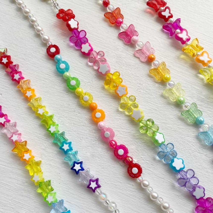 [5종]나비 별 꽃 구슬 알 비즈 공예 부자재 동대문부자재상가 악세사리 재료[1봉10g]