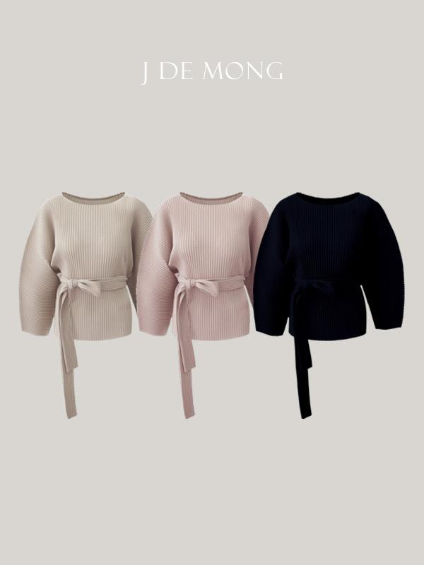 [제이드몽플리츠]볼드 쉐입 가오리 칠부탑(t)