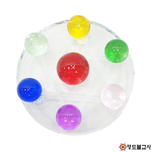 칠성크리스탈수정구(7주)-크리스탈받침대포함