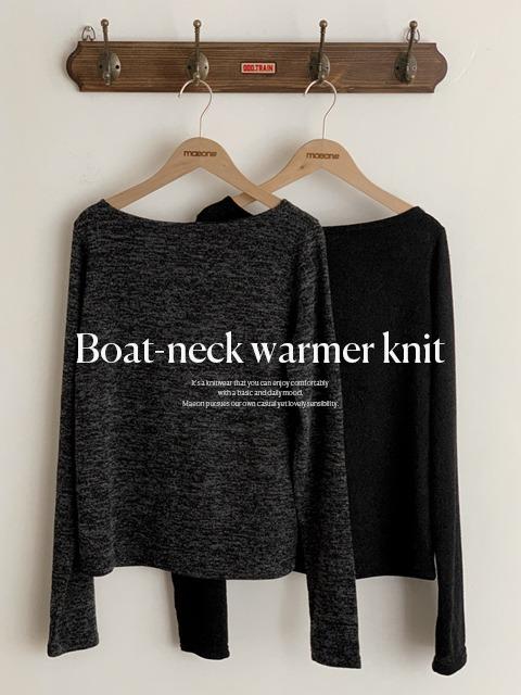 [여리핏니트💖/포근무드] 칸나 보트넥 니트 워머티 (44~66) (여리니트-보카시니트-니트티셔츠-이너니트-워머니트-핸드워머니트-핸드워머티셔츠-루즈핏니트)