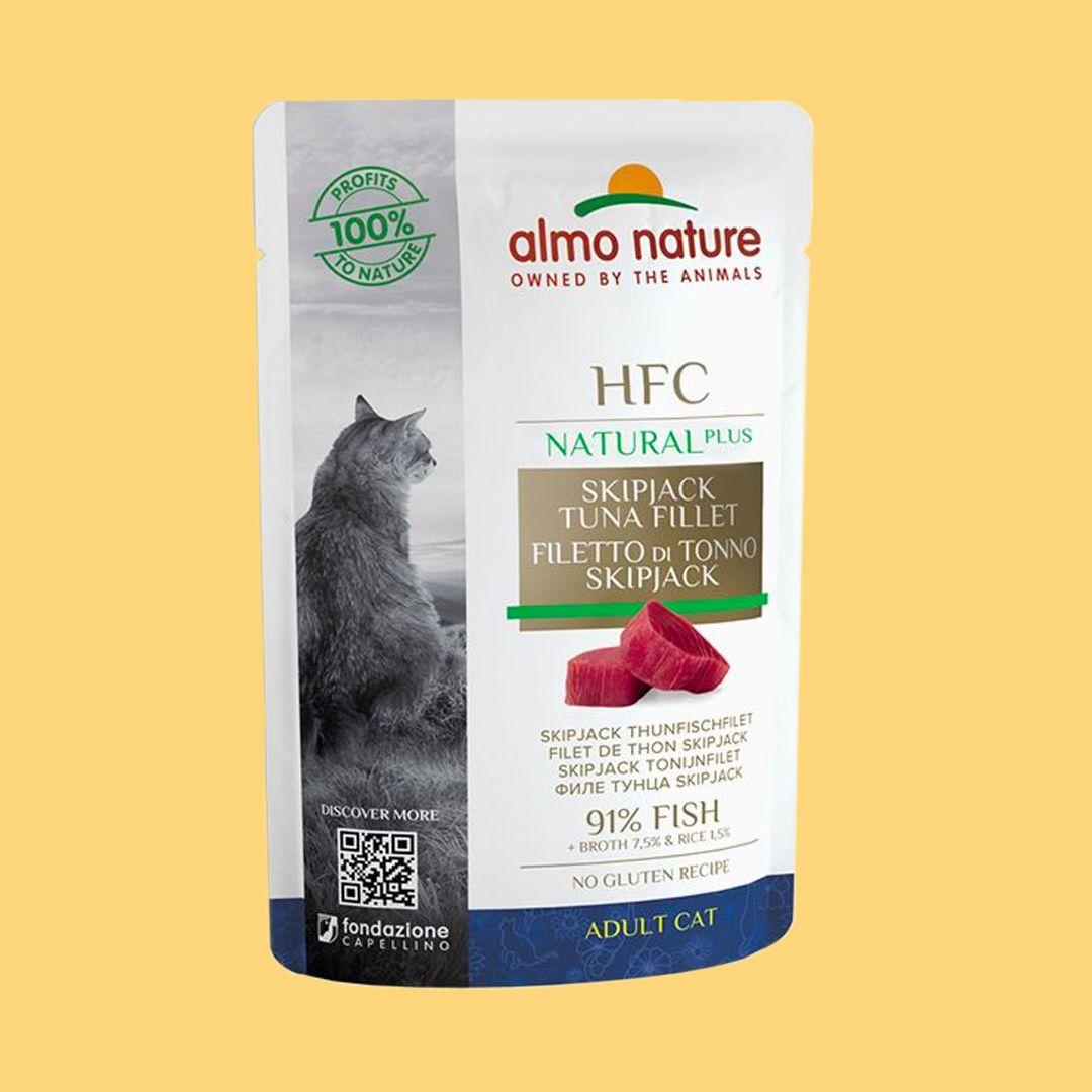 알모네이쳐 캣 HFC 내츄럴플러스 가다랑어 파우치 55g