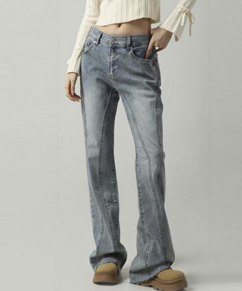 어반드레스(AVANDRESS)  Thin Bootscut Pants LIGHT BLUE - 사이즈 & 후기 | 무신사