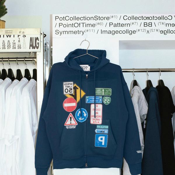POT RoadSign Collection Hoodie / Navy