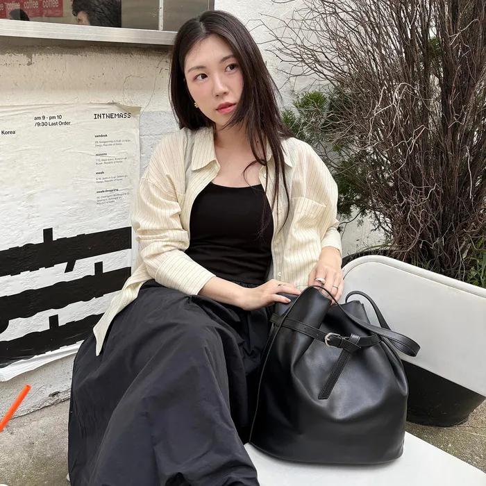 [29CM 단독/곰송이 추천] Mandu belted shoulder bag_2colors