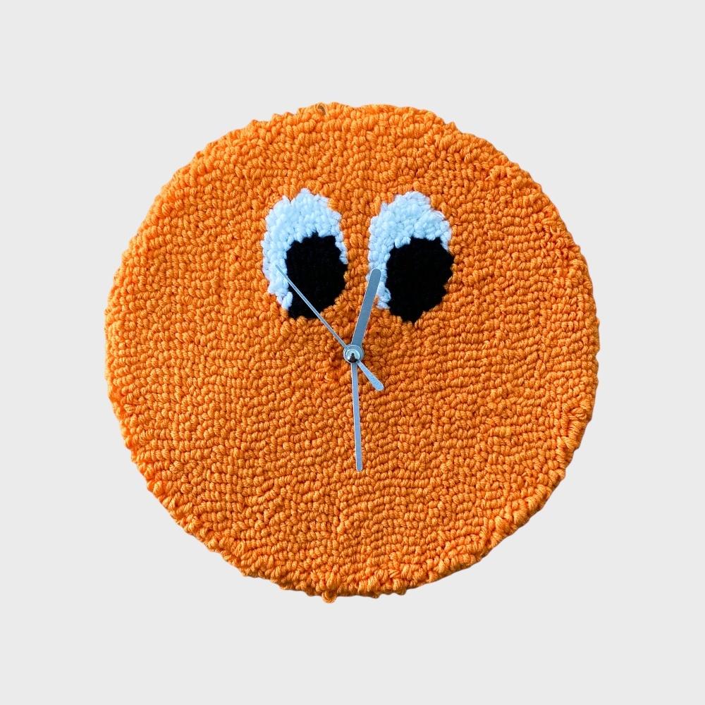 Smile silent tufting wall clock