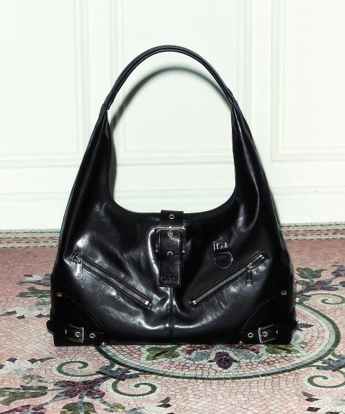 Black Moto Hobo Bag (LEATHER)