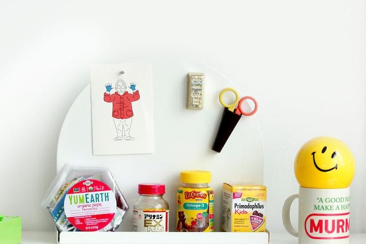 어디에 두어도 잘 어울리는 아치형 마그넷 선반 마그넷보드