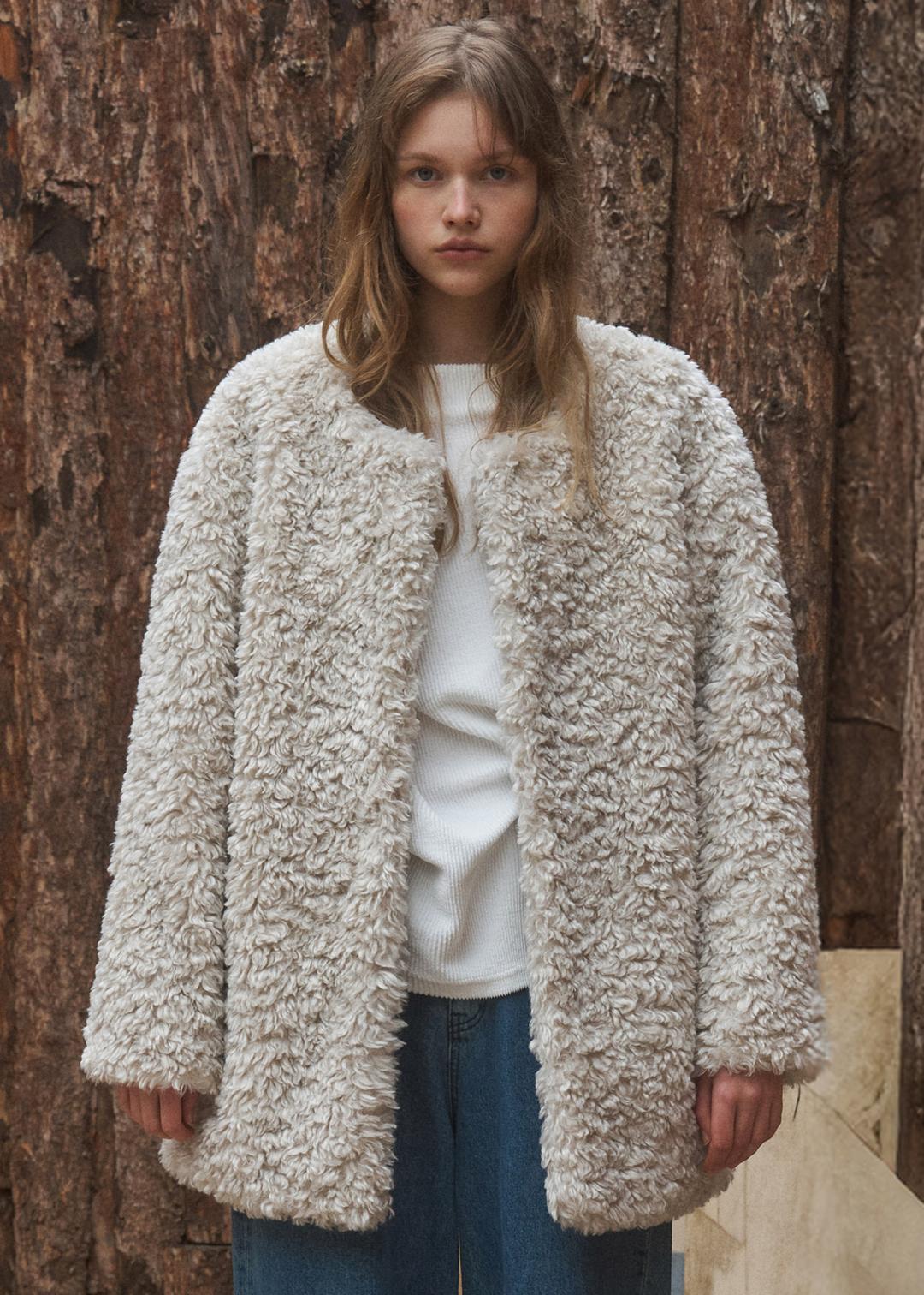 Lafa fur coat (beige)