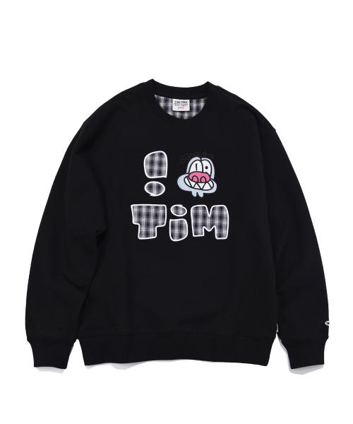 러브 팀 아플리케 스웨트셔츠_블랙