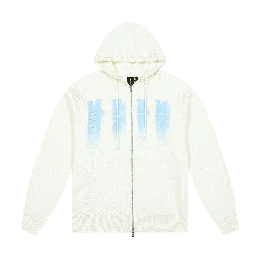 Motion Logo Zip-Up Hoodie - White / S