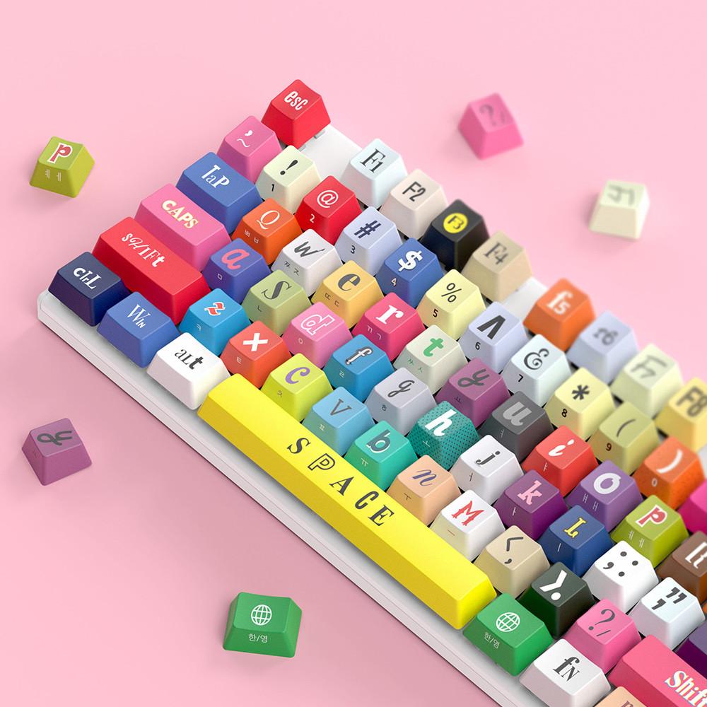 디자인 키보드 키캡 세트 콜라주 키캡 collage keyboard keycap set 콜라쥬 키캡
