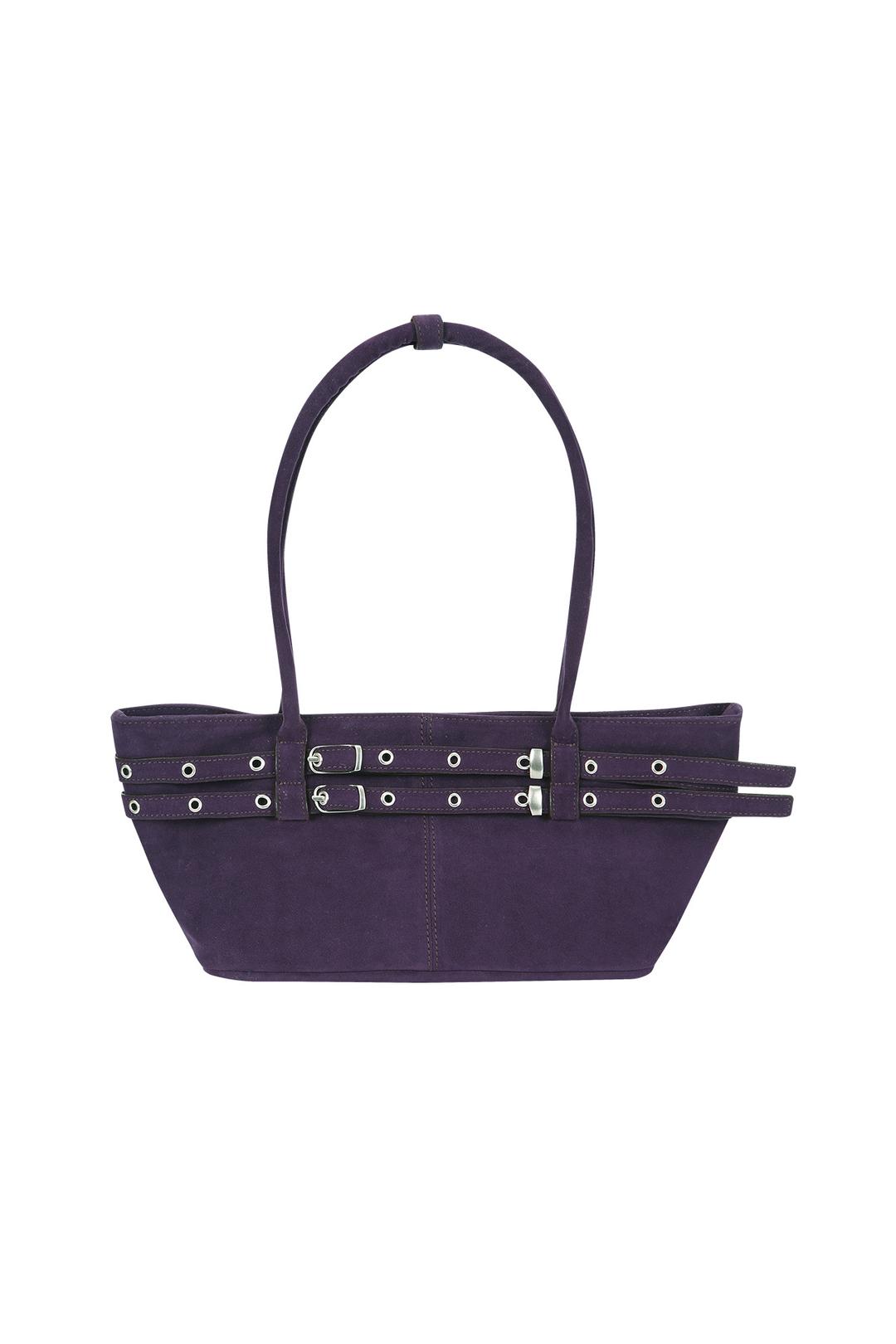 미니 벨티드 보트 백 mini belted boat bag (suede grape)
