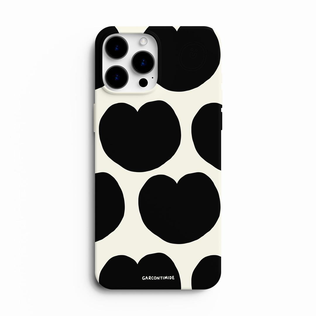 하트패턴 블랙 하드 케이스
