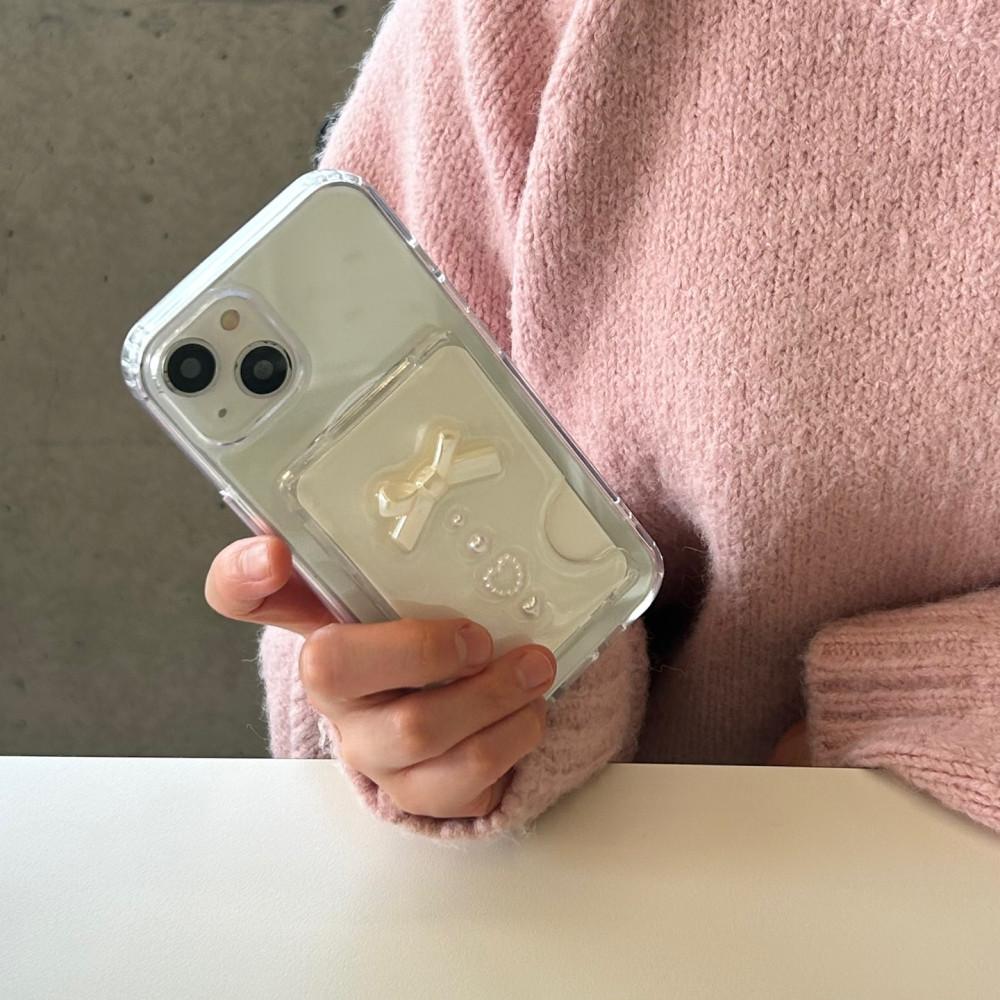 진주 리본 레진 카드슬롯 [맥세이프 카드케이스]