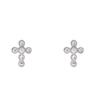 Cross stone pierce mini earring
