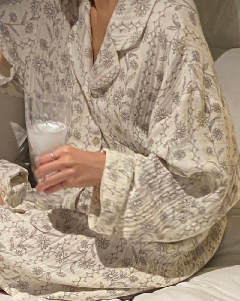 [단독진행] owns 오운스 로웰 파자마 밴딩 팬츠 홈웨어 긴바지 원피스