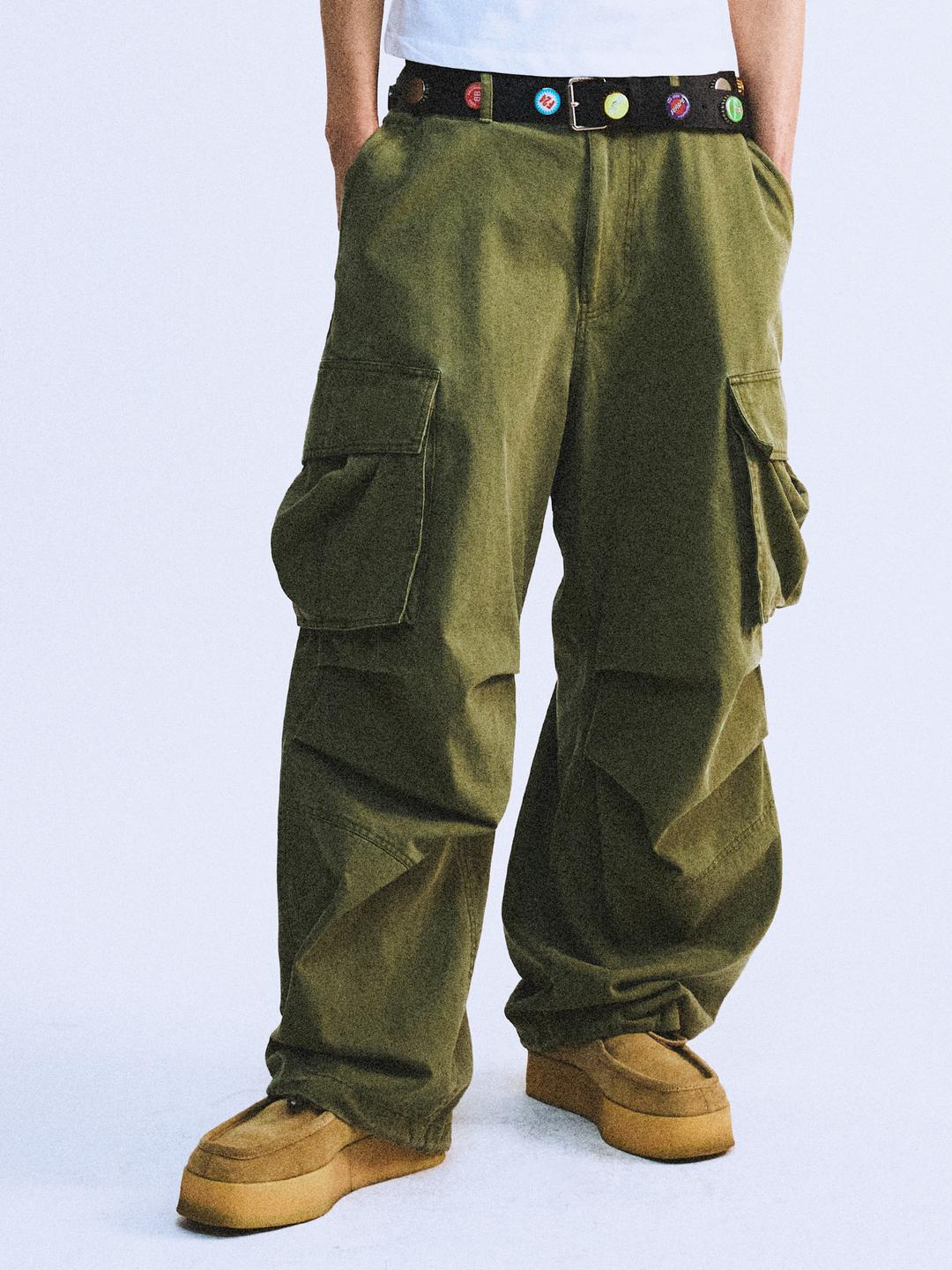 Eternal Slant Pocket Cargo Pants Khaki