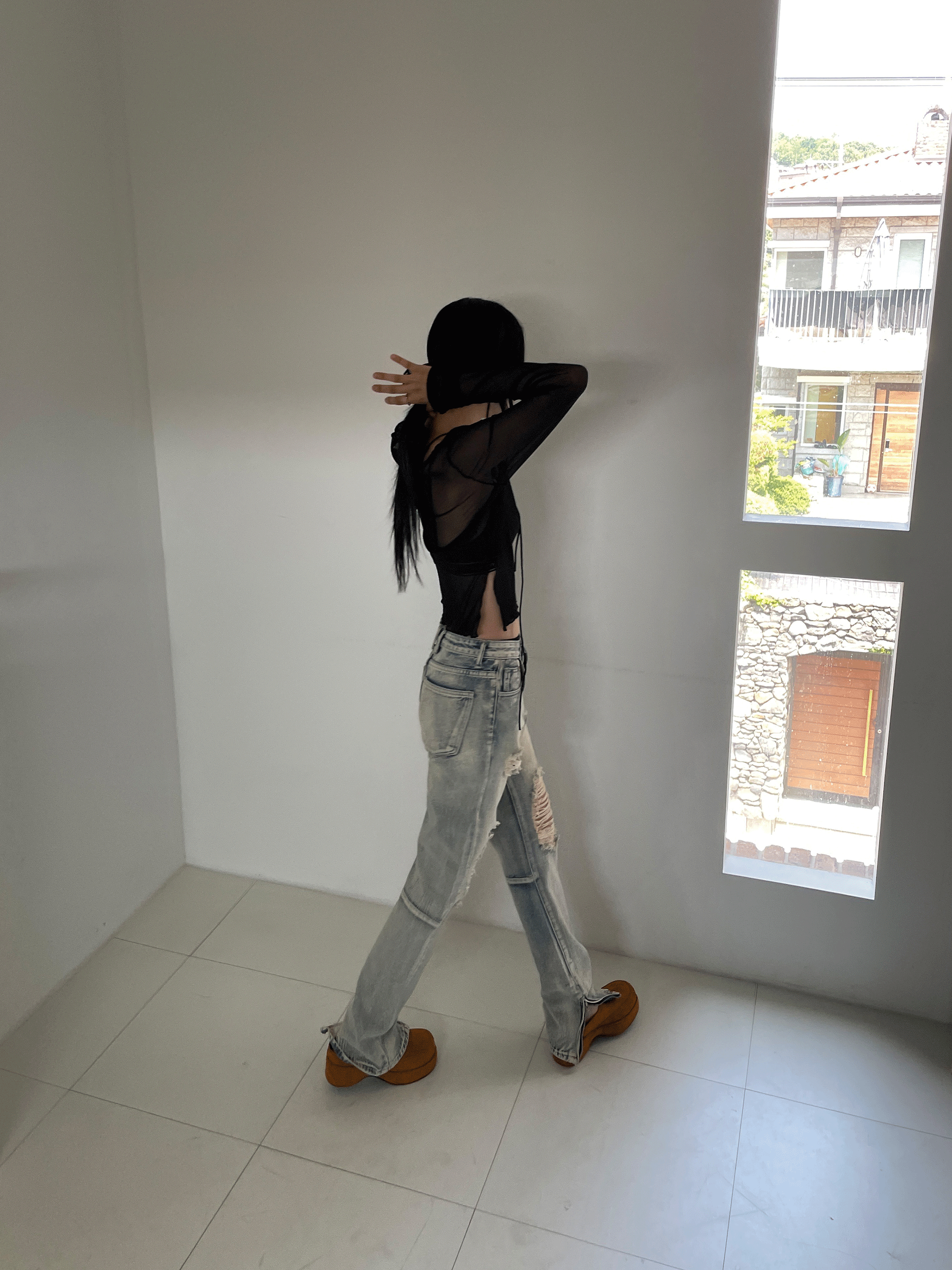 Zipped ice jeans