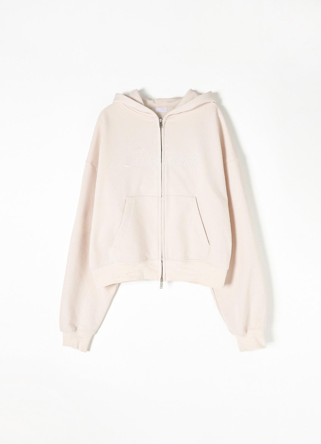 2ND Soft Hoodie Zip-Up(Peach Cream)