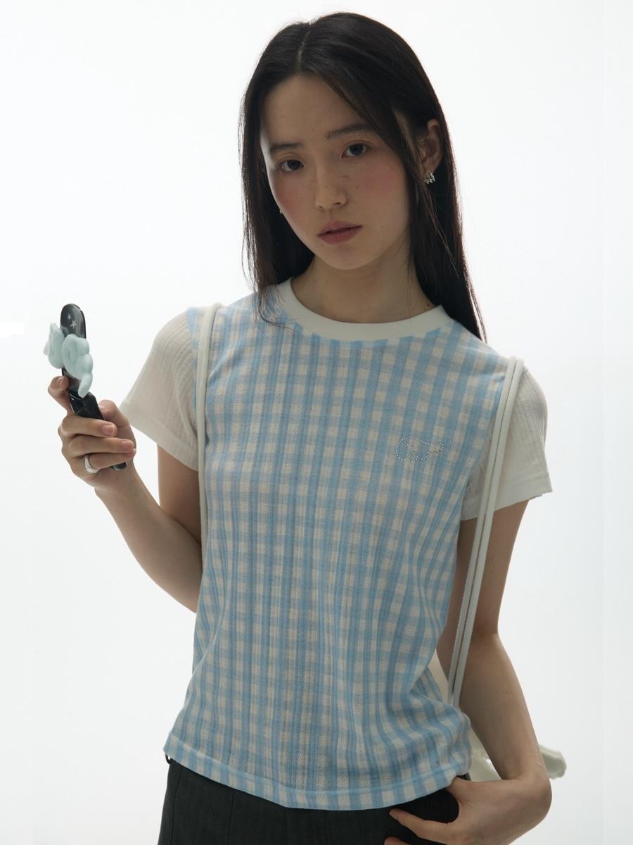YaWhat Cubic Wing Plaid T-shirt