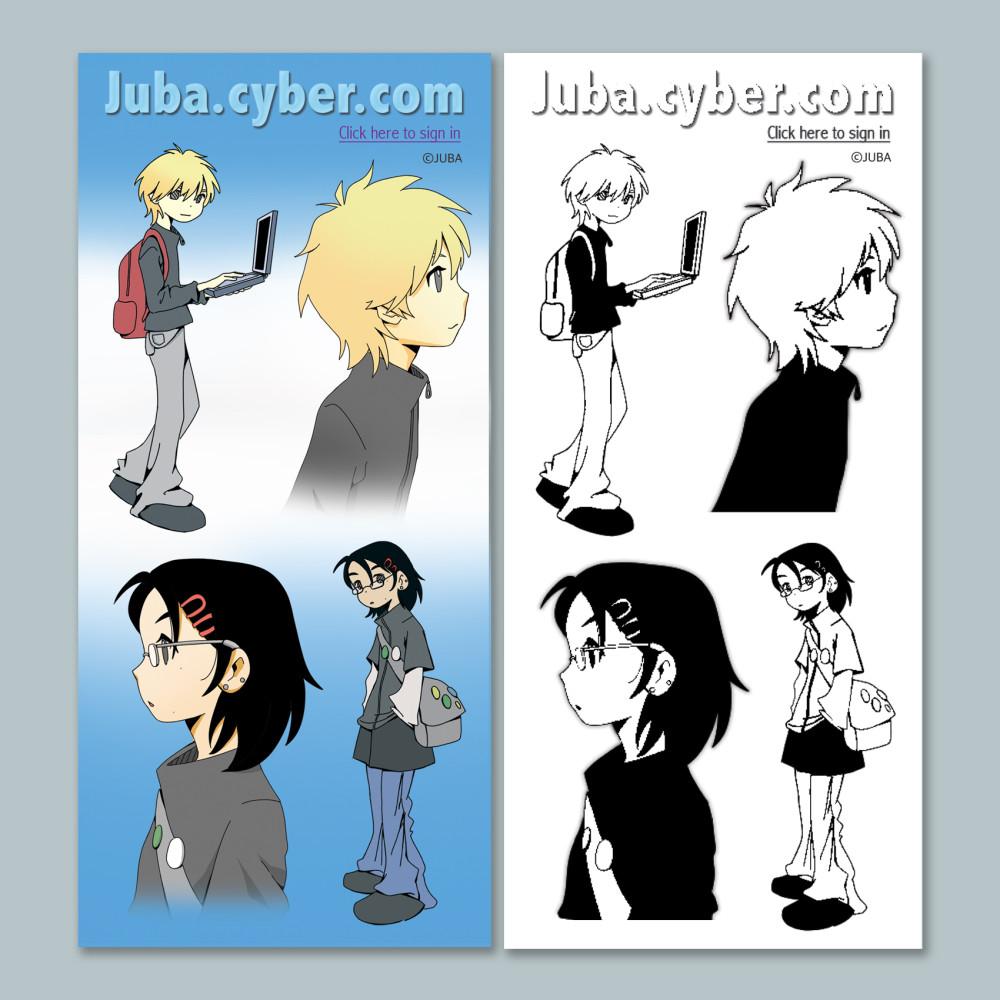 [JUBA⋆주바] 데이터 사이버 닷컴 리무버블 sticker (2types)