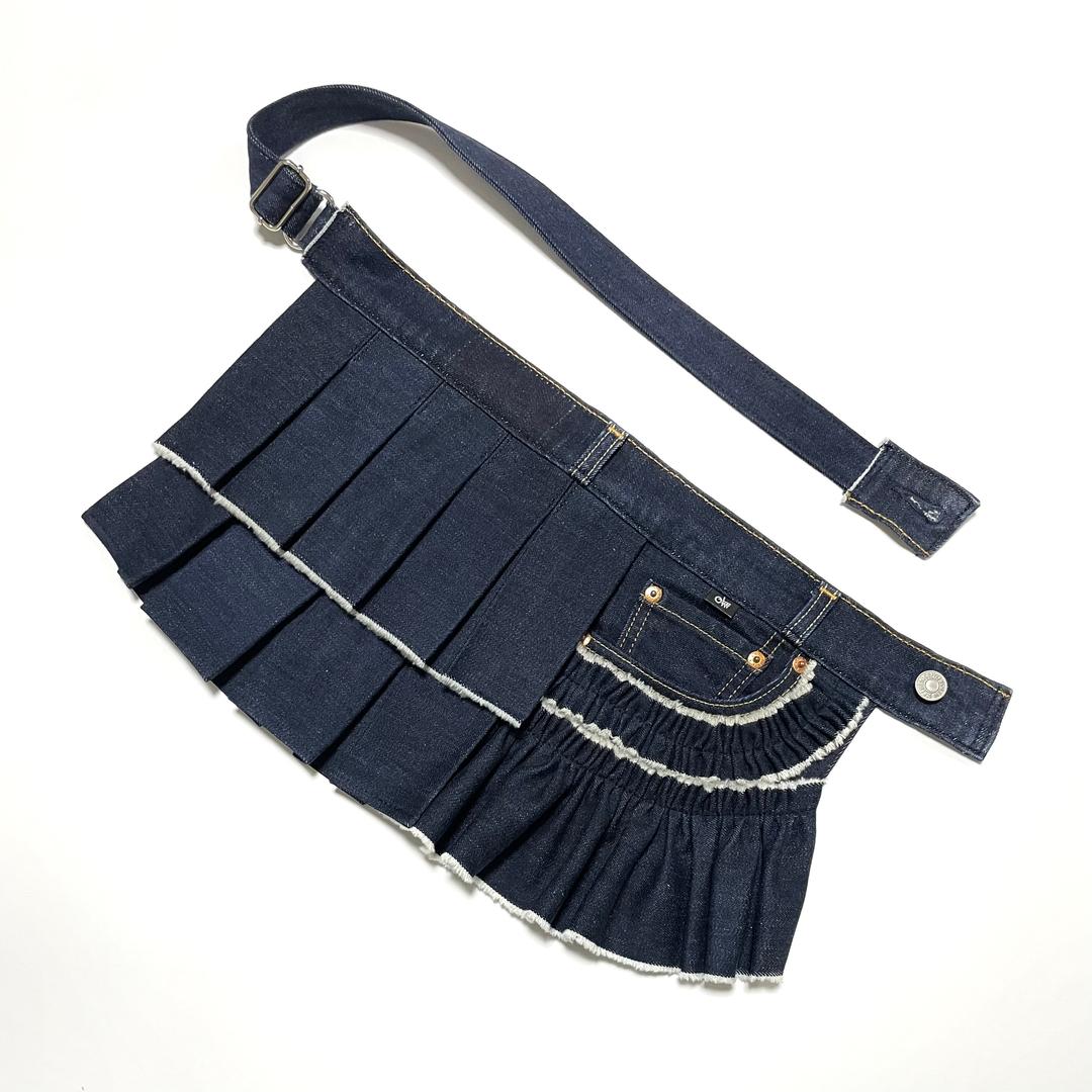 levis remade frill belt (denim)