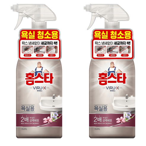 홈스타 바이럭스 세정제 욕실용, 750ml, 2개