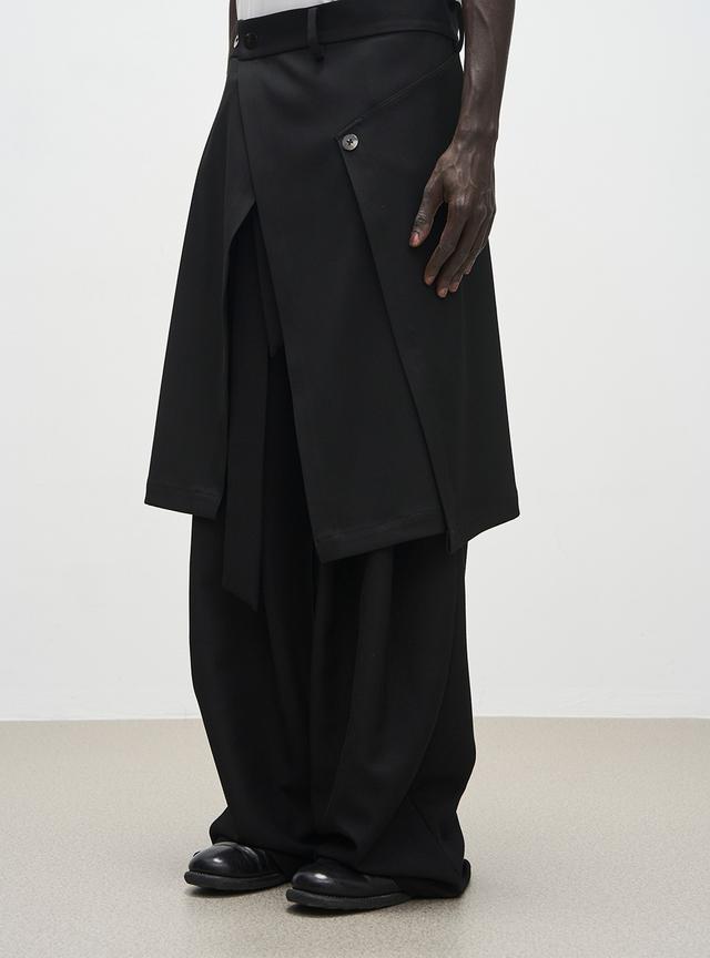 [7440 37 1] Multi Button Slit Over Skirt