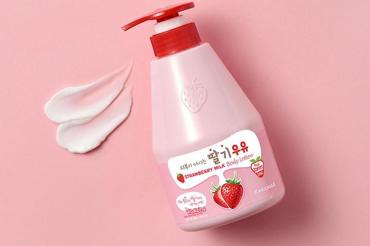 피부가마시는 딸기 우유 바디 로션 560g