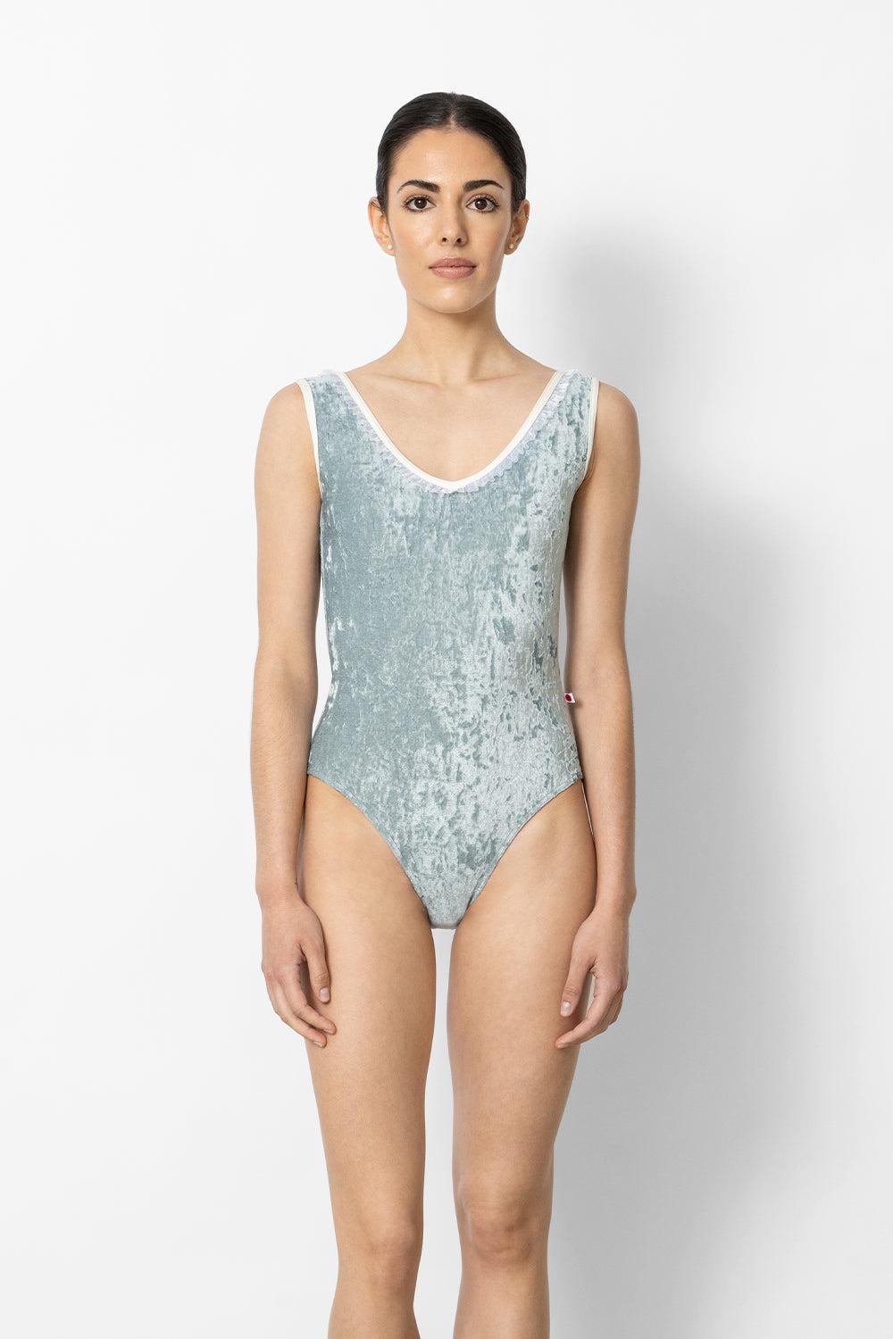 Ruffle-Gina Crushed-Velvet