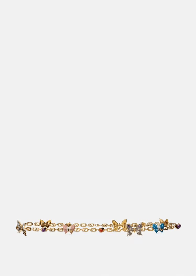 Crystal Butterflies Greca Chain Belt